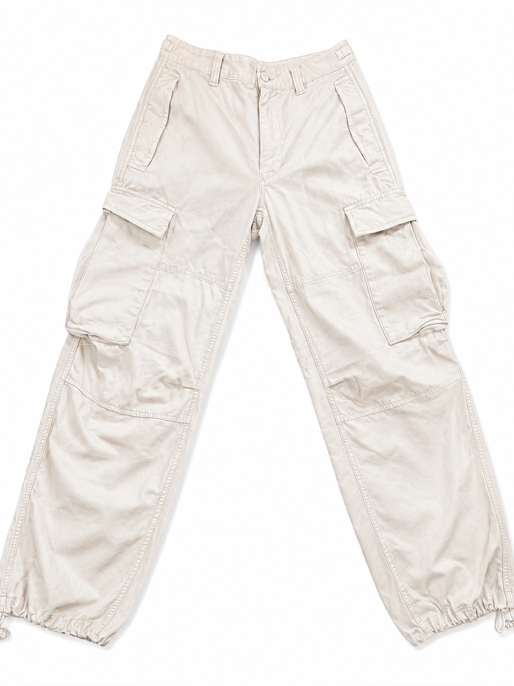 Aritzia Cream Cargo Utility Pants Size 2 Adjustable Hem